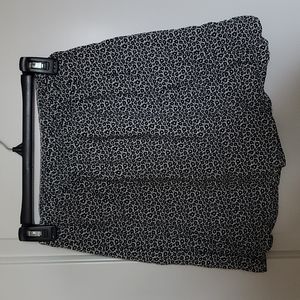 H&M black and white animal print mini skirt